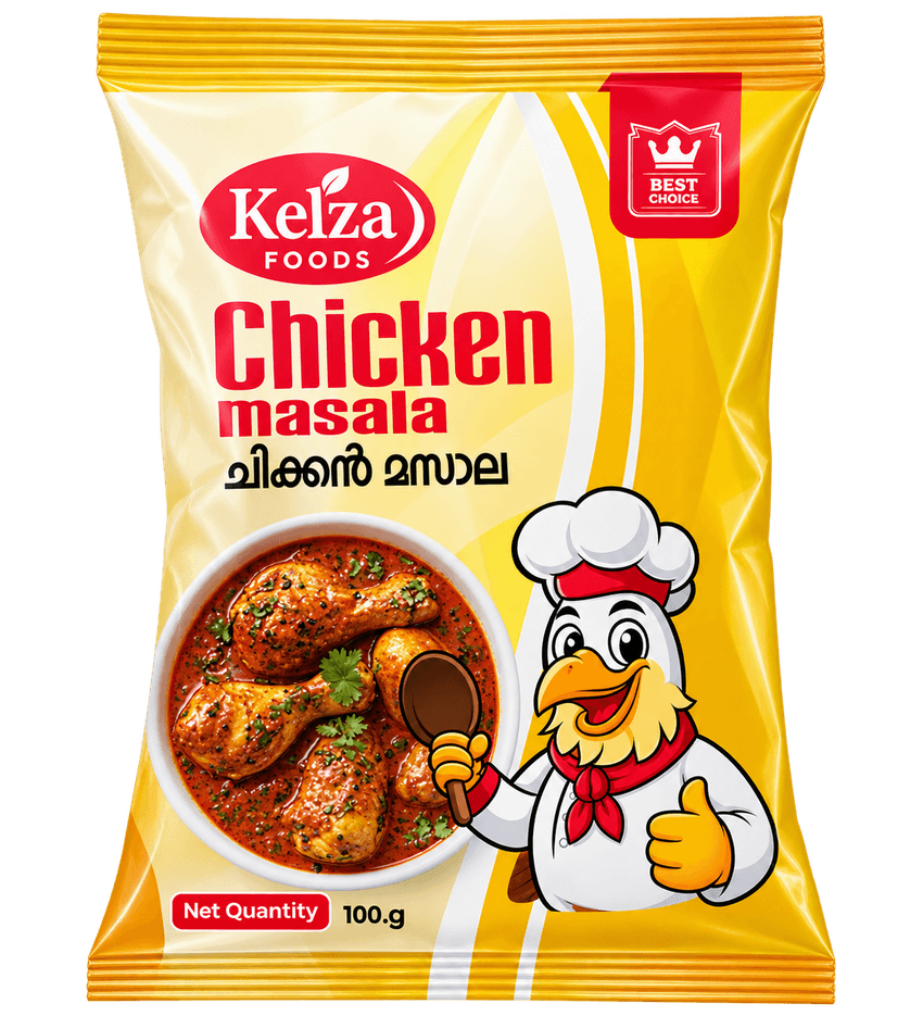 Kelza Chicken Masala Packaging